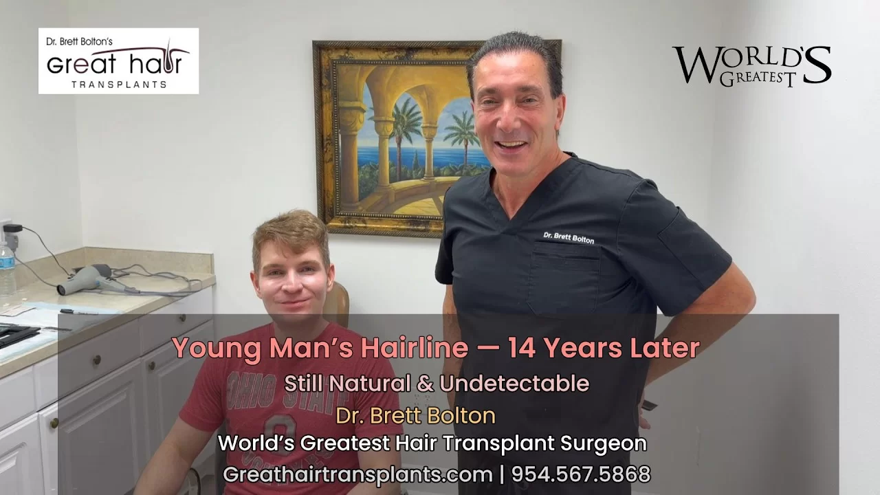 Dr. Brett Bolton - Young Patient Hair Transplant (2012) - Jack's 14 -Year Long -Term Results